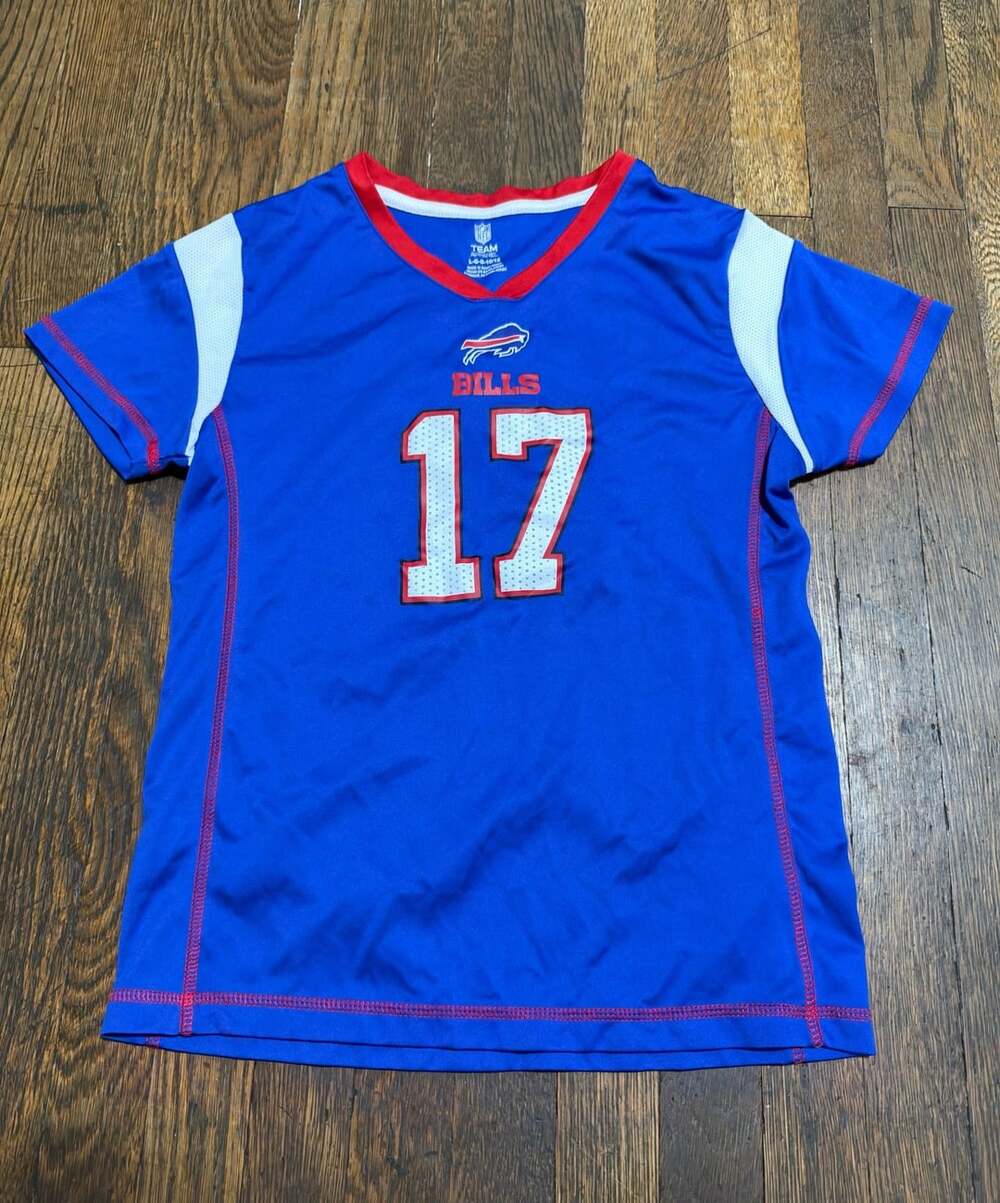Youth NFL Team Apparel Buffalo Bills Josh Allen Jersey Girls Large 10/12 Blue 17